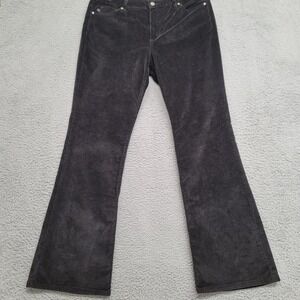 BandolinoBlu Pants Womens 14 Black Corduroy Bootcut Classic Pockets‎ Flat Front